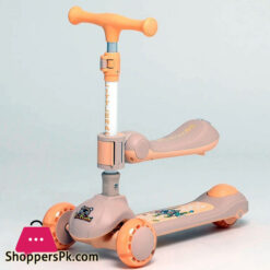 KG High Quality Kids Outdoor PU-Nylon 3 Wheels 2 in 1 Kick Scooters QT-6066