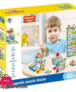 Magnetic Puzzle Blocks 40 Pieces