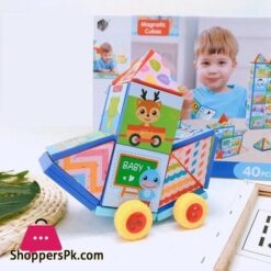 Magnetic Puzzle Blocks 40 Pieces