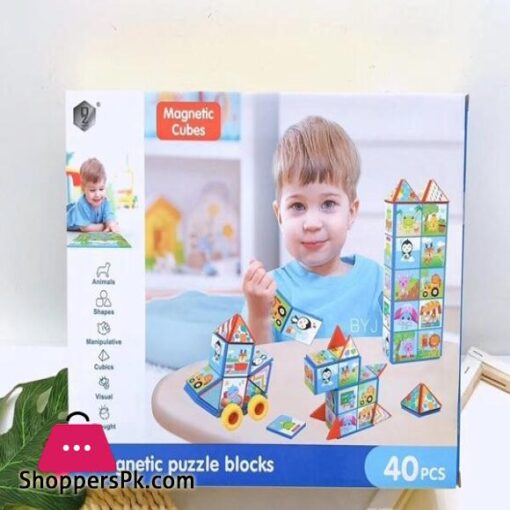 Magnetic Puzzle Blocks 40 Pieces