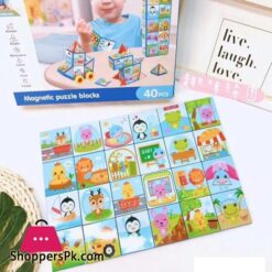 Magnetic Puzzle Blocks 40 Pieces