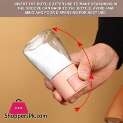 Metering Salt Shaker Press Type Quantitative Seasoning Bottle Glass Spice Salt Pepper Container Dispenser Kitchen Accessories