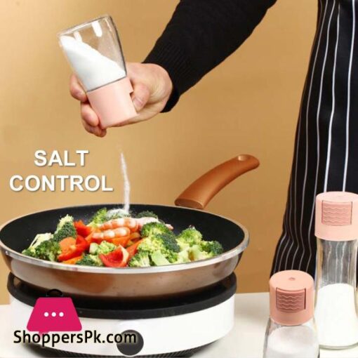 Metering Salt Shaker Press Type Quantitative Seasoning Bottle Glass Spice Salt Pepper Container Dispenser Kitchen Accessories