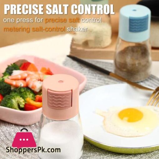 Metering Salt Shaker Press Type Quantitative Seasoning Bottle Glass Spice Salt Pepper Container Dispenser Kitchen Accessories