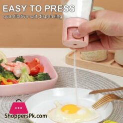 Metering Salt Shaker Press Type Quantitative Seasoning Bottle Glass Spice Salt Pepper Container Dispenser Kitchen Accessories