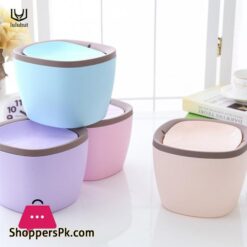 Mini Desktop Trash Can Waste Garbage Paper Basket Small Table Rubbish Bin