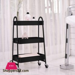 Multi Purpose Utility Rolling Mobile Cart Trolley Organizer With 3 Tier Drawer Units Metal Mesh Shelving Holders Basket Rack For Kitchenbathroombedroom Storage On Wheels