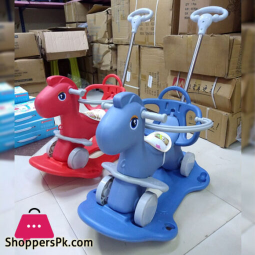 Multifunction 4 in 1 Rocking Horse Kids Plastic Ride on Toy Baby Walker Children
