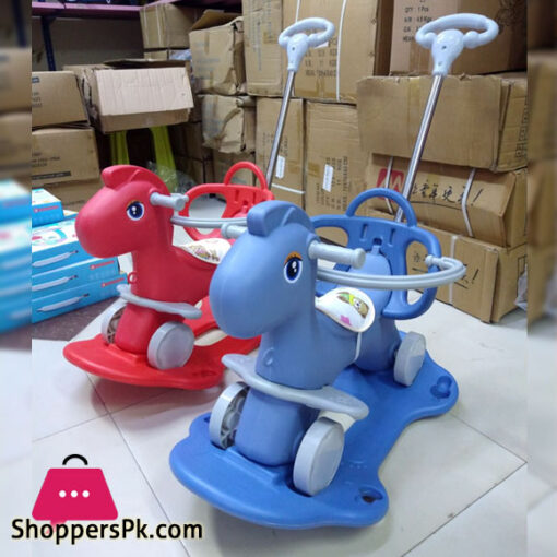 Multifunction 4 in 1 Rocking Horse Kids Plastic Ride on Toy Baby Walker