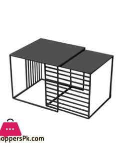 Nesting End Tables (Set Of 2) Tab2500 5 Tab2500 Top Black Table 2Pcs Set