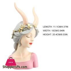 Nordic Ins Creative Bubble Bow Girls Sculptures Resin Figurines Home Decoration Accessories Fashion Birthday Gifts Room Decorfigurines Miniatures