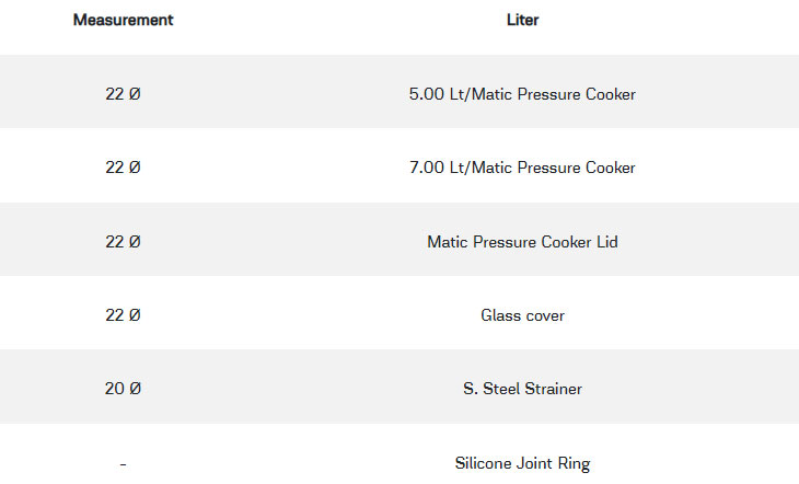 Oms Cooker Set Of 5 Stainless Steel Matic Pressure Cooker Turkey Made 5029