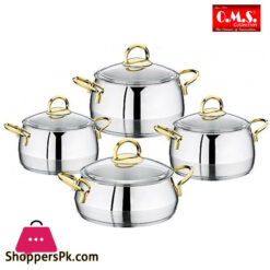 Oms Cylinder Steel Cookware Set Of 8 Pieces Turkey Made - 1100G 5 Oms Cylinder Steel Cookware Set Of 8 Pieces Turkey Made - 1100G
