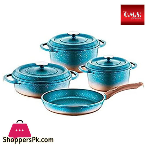 OMS Die Cast Cookware Set of 7 Turkey Made - 3049