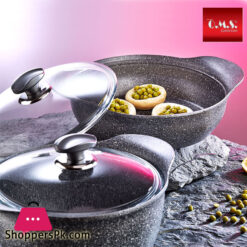 Oms Granite Cookware Set Of 8 Turkey Made - 3006