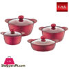 Oms Granite Cookware Set Of 8 Turkey Made - 3006