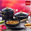 Oms Granite Cookware Set Of 7 Turkey Made - 3019