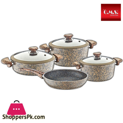 OMS Granite Cookware Set of 7 Turkey Made - 3028