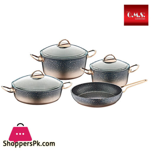 OMS Granite Cookware Set of 7 Turkey Made - 3035