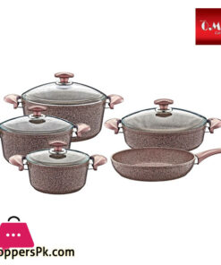 OMS Granite Cookware Set of 9 Turkey Made - 30012