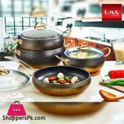 Oms Granite Cookware Set Of 9 Turkey Made - 3024