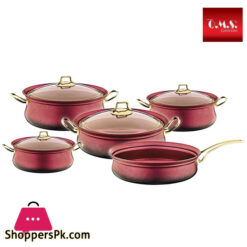 Oms Granite Cookware Set Of 9 Turkey Made - 3045