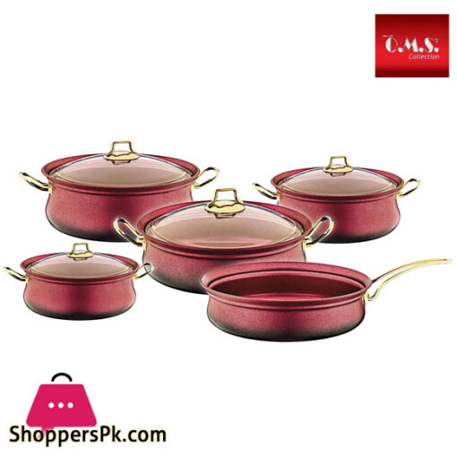 OMS Granite Cookware Set of 9 Turkey Made - 3045