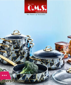OMS Granite Cookware Set of 9 Turkey Made - 3054