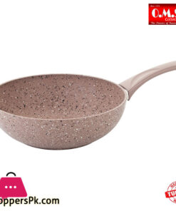 Oms Granite Single Handle Wok 28Cm Turkey Made - 3211 - Image 2
