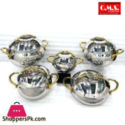Oms Double Bottam Stainless Steel Cookware Set Of 10 Pieces Turkey Made - 1010