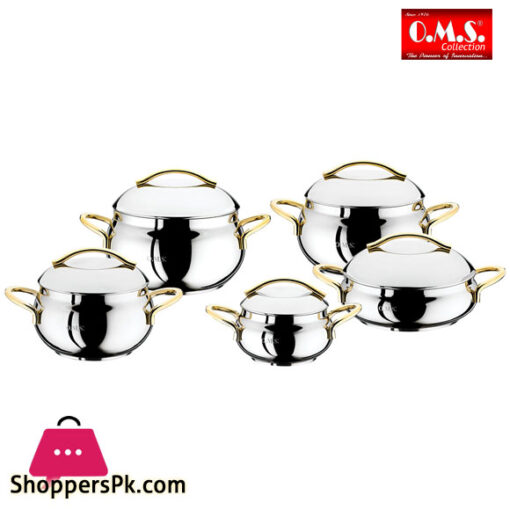 OMS Stainless Steel Cookware Set of 10 Pieces Turkey Made - 1010
