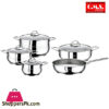 Oms Stainless Steel Cookware Set Of 9 Pieces Turkey Made - 1024 1 Oms Stainless Steel Cookware Set Of 9 Pieces Turkey Made - 1024