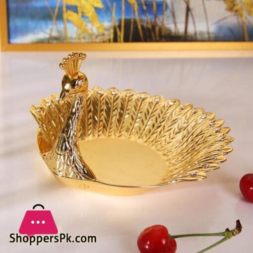 Nut Bowl Peacock Shape Beautiful Decorative Carved Vanity Appetizer Cake Cookie Serving PlatterDishes Plates