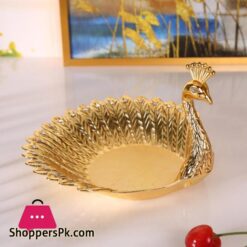 Nut Bowl Peacock Shape Beautiful Decorative Carved Vanity Appetizer Cake Cookie Serving Platterdishes Plates