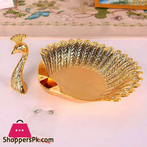 Peacock Shape Beautiful Decorative Carved Vanity Appetizer Serving Platter
