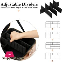 Makeup Bag Vasker Extra Large Make Up Bag Mothers Day Gifts 3 Layers Professional Makeup Travel Bag Cosmetic Bag Waterproof For Storage Cosmetic Tool Accessories Toiletry Rose Gold Jewelry Organizer