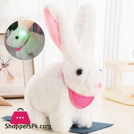 Meideli Bunny Stuffed Animal Multifunctional Electric White Sunny Bunnies Toys Bunny Plush Can Move and Sing Birthday Gifts for Kids Rabbit