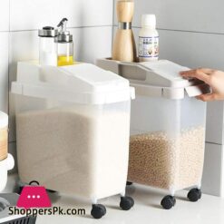 Rice Bucket Kitchen Grain Storage Box Removable Rice Bucket Moisture-Proof Plastic Grains Rice Storage Tank 10Kg 11 Zym Rice Bucket Household Kitchen Miscellaneous Grain Storage Box Removable Rice Bucket Moisture Proof Plastic Grains Large Capacity Rice Storage Tank Whitecolorwhite