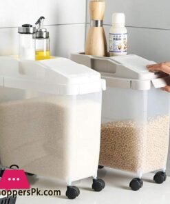 Rice Bucket Kitchen Grain Storage Box Removable Rice Bucket Moisture-Proof Plastic Grains Rice Storage Tank 10Kg 25 Zym Rice Bucket Household Kitchen Miscellaneous Grain Storage Box Removable Rice Bucket Moisture Proof Plastic Grains Large Capacity Rice Storage Tank Whitecolorwhite