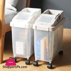 Rice Bucket Kitchen Grain Storage Box Removable Rice Bucket Moisture-Proof Plastic Grains Rice Storage Tank 10Kg 12 Zym Rice Bucket Household Kitchen Miscellaneous Grain Storage Box Removable Rice Bucket Moisture Proof Plastic Grains Large Capacity Rice Storage Tank Whitecolorwhite