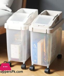 Rice Bucket Kitchen Grain Storage Box Removable Rice Bucket Moisture-Proof Plastic Grains Rice Storage Tank 10Kg 26 Zym Rice Bucket Household Kitchen Miscellaneous Grain Storage Box Removable Rice Bucket Moisture Proof Plastic Grains Large Capacity Rice Storage Tank Whitecolorwhite