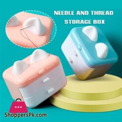 Byylecl Sewing Supplies Organizer Cute Cat Ear Sewing Storage Box Double Laye Mini Sewing Kit Diy Crafts Sewing Accessories Storage Basket For Thread Needles Scissors