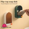 Soap Box Wall-Mounted Punch-Free Soap Dish With Lid Drain Soap Holder Home Shower Soap Holder Creative Bathroom Accessories