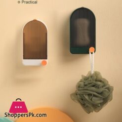 Soap Box Wall-Mounted Punch-Free Soap Dish With Lid Drain Soap Holder Home Shower Soap Holder Creative Bathroom Accessories