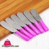 6 Piece Stainless Steel Easy Spread Butter Knife Set With Colored Handle Jam Chocolate Honey Cream Cheese Spreaderknife Sets