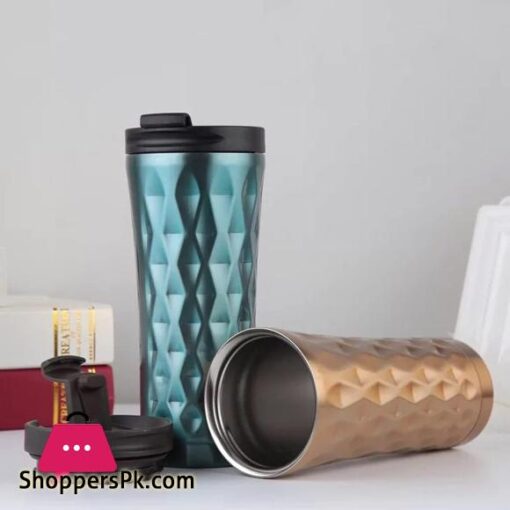 Hbao Double Stainless Steel Car Coffee Mug Thermos Cup Travel Tea Mug Thermal Water Bottle Thermocup Tumbler Insulated Bottle Color Gold