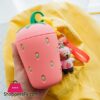 Strawberry Glass Cute Water Bottle Portable Kids Water Bottle With Lid Handle