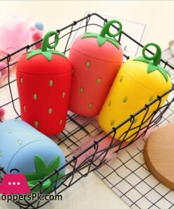 Strawberry Glass Cute Water Bottle Portable Kids Water Bottle With Lid Handle - Image 2