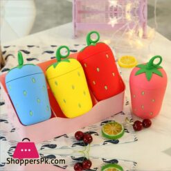 Strawberry Glass Cute Water Bottle Portable Kids Water Bottle With Lid Handle