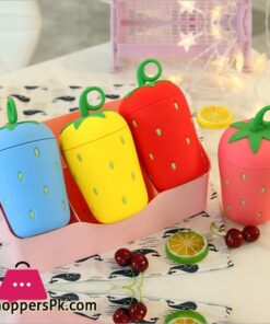 Strawberry Glass Cute Water Bottle Portable Kids Water Bottle With Lid Handle - Image 3